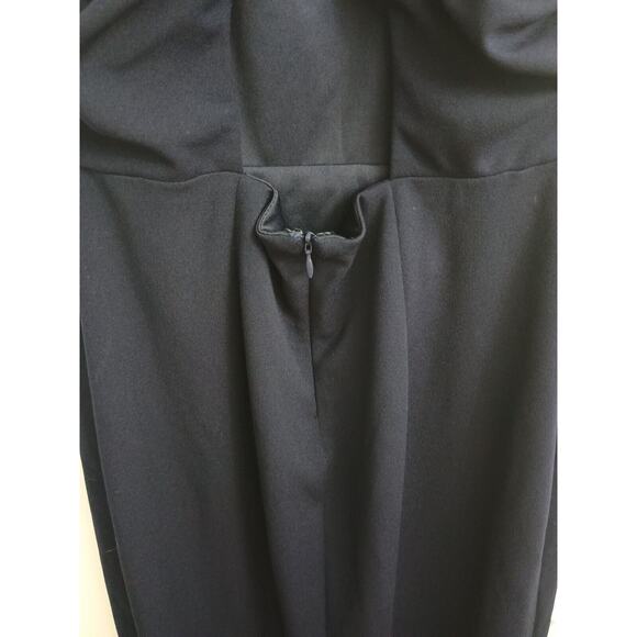 Anthropologie BHLDN Gown Women 8 Blue London Crepe Tie Back Slit Glam Maxi Dress - Picture 12 of 15